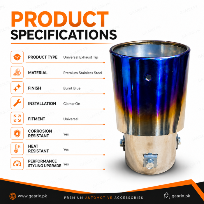 Burnt-Blue-Exhaust-Tip-Specification