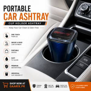 Portable Car Ashtray – Universal Cup Holder Ashtray for Cars | Smoke & Odor Control