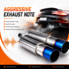Dual performance exhaust muffler-aggressive-exhaust