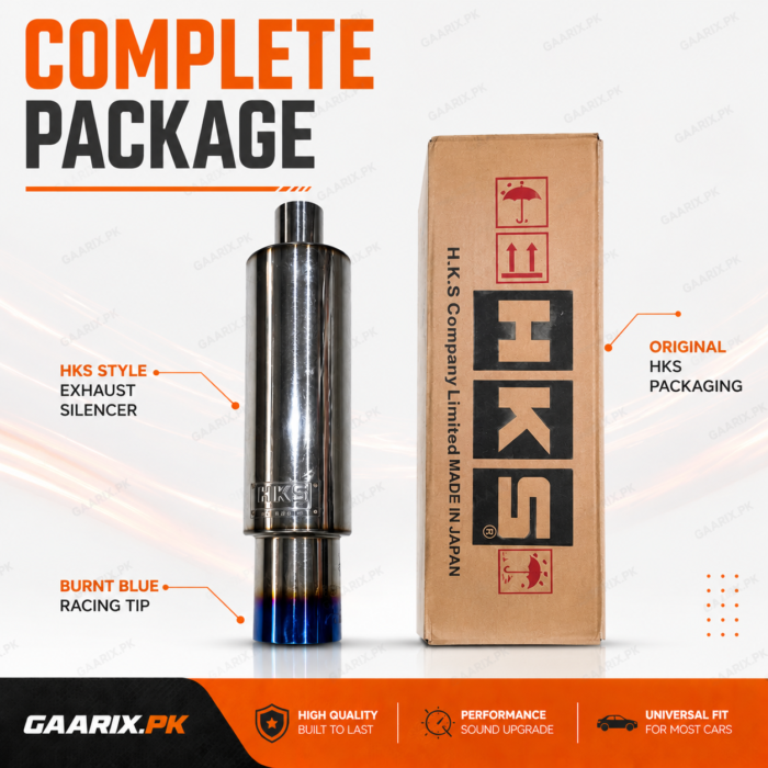 HKS style exhaust silencer-complete-package