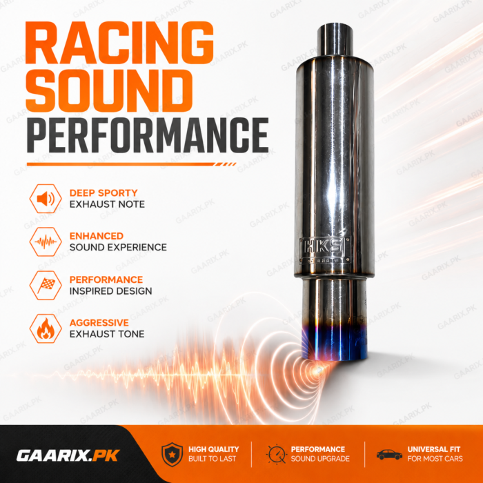 HKS style exhaust silencer-racing-sound