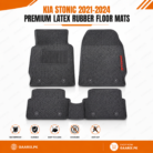 KIA Stonic 2021–2024 Premium Latex Rubber Floor Mats – Custom Fit Waterproof Heavy Duty