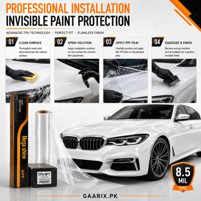 TPU 8.5 Mil Paint Protection Film (PPF) – Self-Healing High Gloss Car Paint Protection Film