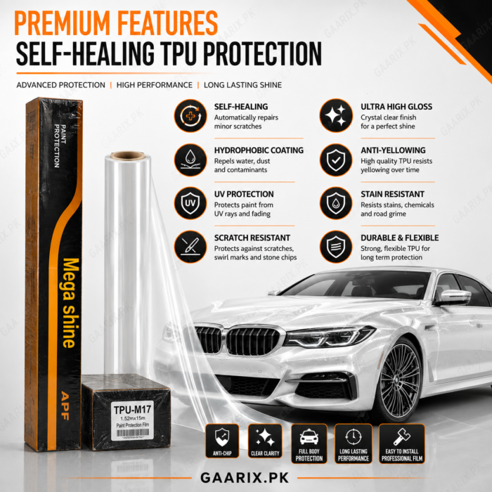 TPU 8.5 Mil Paint Protection Film (PPF) – Self-Healing High Gloss Car Paint Protection Film