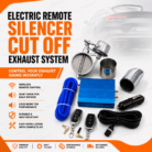 Electric Remote Silencer Cut Off Exhaust System Wireless Exhaust Valve Kit Universal Car Performance Exhaust Controller