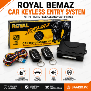 Royal Bemaz Car Keyless Entry System with Dual Remote Keys, Control Module, Wiring Harness and Trunk Release