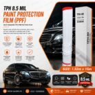 TPH 8.5 Mil Paint Protection Film PPF Roll 1.52m x 15m Self Healing High Gloss Clear Car Paint Protection Film