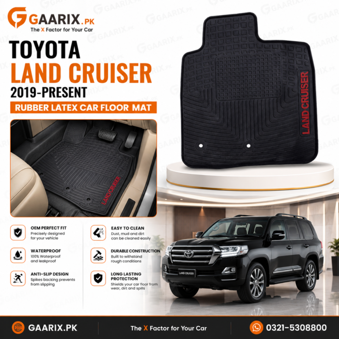 Toyota Land Cruiser (2019–Present) Custom Fit Waterproof Heavy Duty Latex Rubber Floor Mats