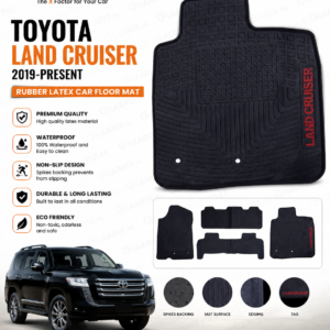 Toyota Land Cruiser (2019–Present) Custom Fit Waterproof Heavy Duty Latex Rubber Floor Mats