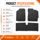 Toyota-Vitz-Latex Rubber-PVC-Floor Mats-specification