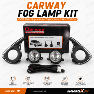 Carway OEM Fog Lamp Kit for Toyota Yaris / Vitz 2018-On – Complete Fog Light Set with OEM Bezels & Wiring Harness