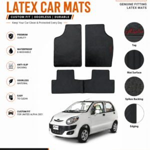 UNITED ALPHA 2021 Premium Latex Rubber Car Floor Mats
