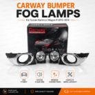 Carway Bumper Fog Lamp Kit for Suzuki Karimun Wagon R 2013–2014 with OEM fog lamps and chrome bumper bezels.