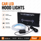 150CM Smart RGB Car LED Hood Light Strip with APP Control, 16 Million Colors, Waterproof Universal LED DRL for Cars