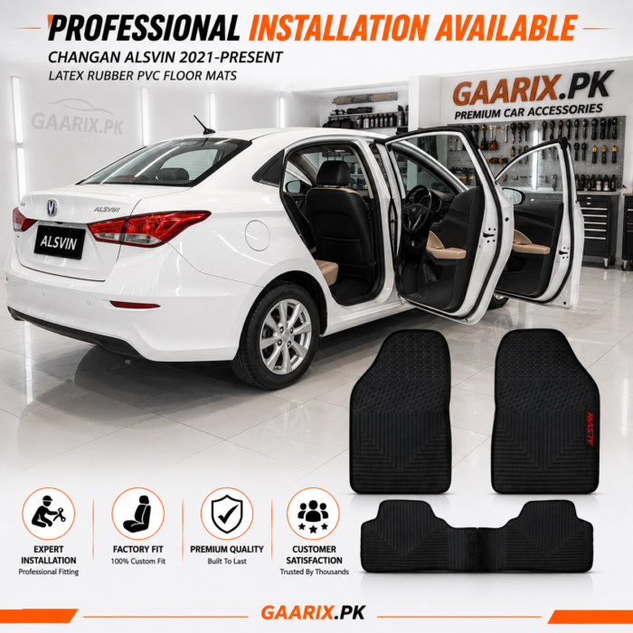 Changan Alsvin 2021–Present Latex Rubber PVC Floor Mats – Custom Fit Waterproof Heavy Duty Premium custom-fit Changan Alsvin 2021–Present Latex Rubber PVC Floor Mats with waterproof heavy-duty PVC material, anti-slip backing, reinforced heel pad, and OEM fit.