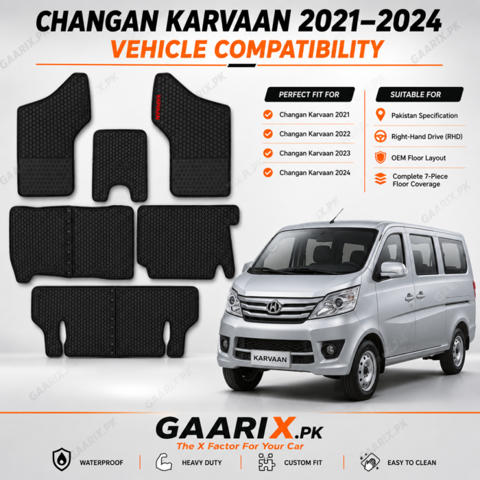 changan-karvaan-2021-2024-latex-rubber-pvc-floor-mats-vehicle-compatibility Changan Karvaan 2021–2024 Latex Rubber PVC Floor Mats – Custom Fit Waterproof