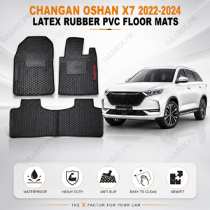 Changan Oshan X7 2022–2024 custom-fit waterproof Latex Rubber PVC floor mats with OEM fit and honeycomb anti-slip design