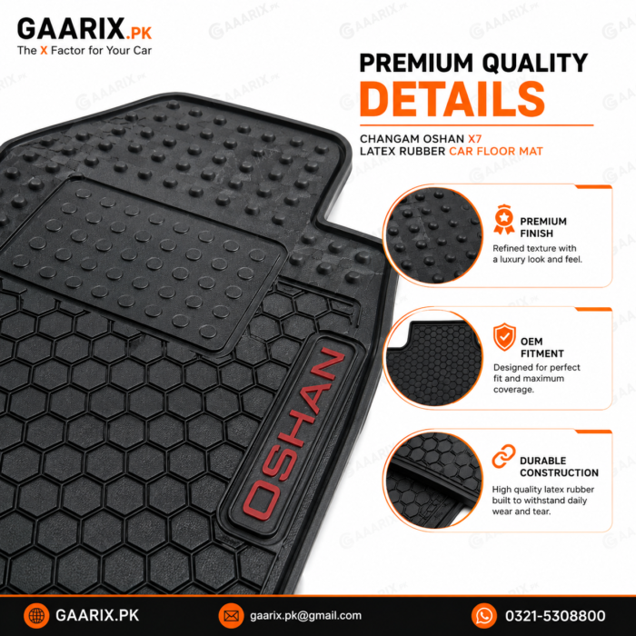 changan-oshan-x7-floor-mats-features.jpg Changan Oshan X7 7 Seater 2022–Present Custom Fit Latex Rubber Waterproof Car Floor Mats – OEM Heavy Duty Interior Protection