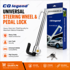 CQ Legend CQ-2003 Universal Steering Wheel and Pedal Lock Heavy Duty Anti Theft Car Security Lock