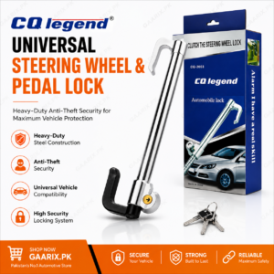 CQ Legend CQ-2003 Universal Steering Wheel and Pedal Lock Heavy Duty Anti Theft Car Security Lock