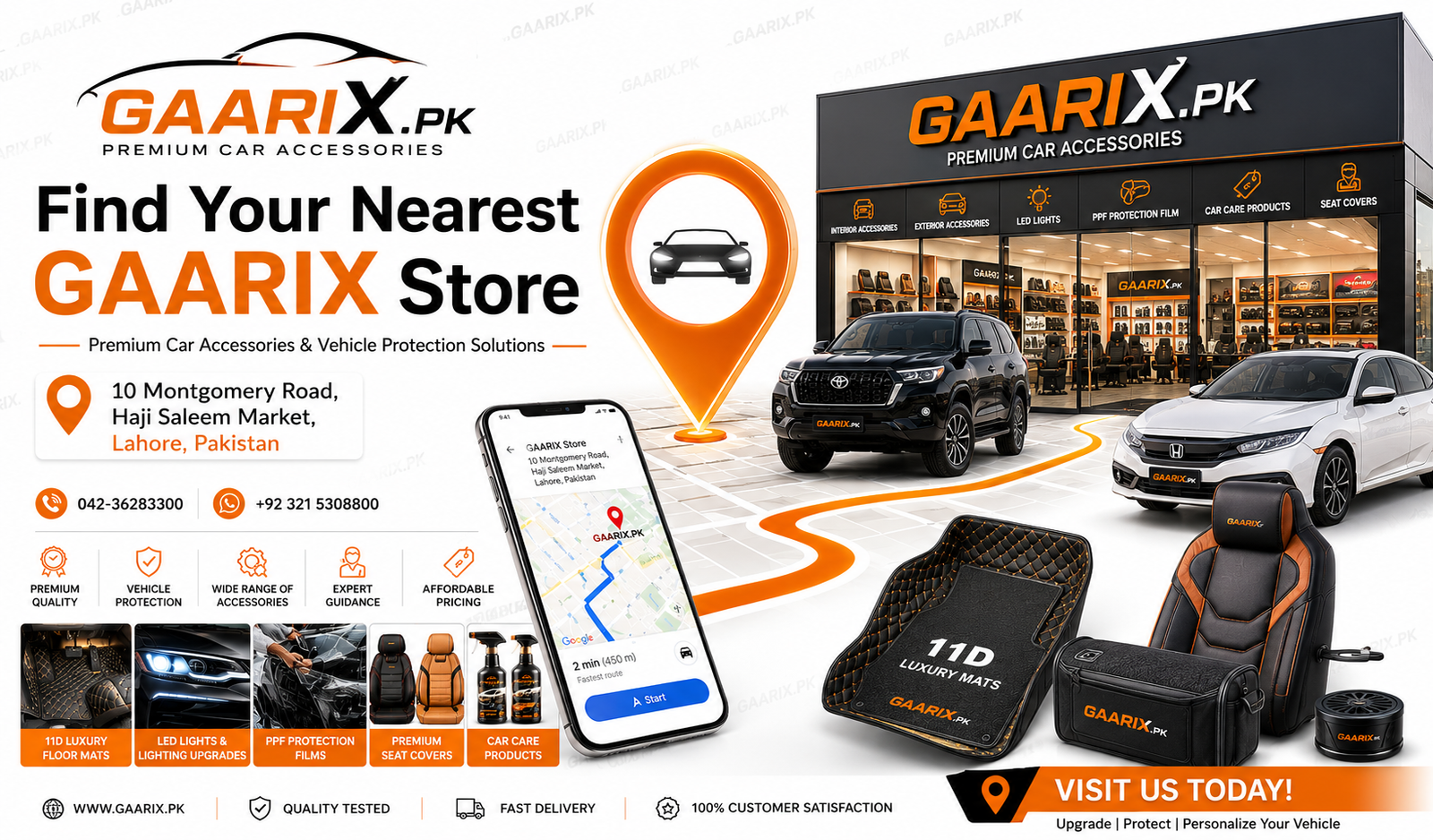 GAARIX.PK premium car accessories store in Lahore Pakistan.