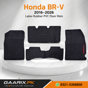 Honda BR-V 2016–2026 Latex Rubber PVC Floor Mats custom OEM fit waterproof heavy duty anti-slip black car floor mats for Pakistan