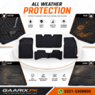 Honda BR-V 2016–2026 Latex Rubber PVC Floor Mats custom OEM fit waterproof heavy duty anti-slip black car floor mats for Pakistan