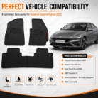 Hyundai Elantra Hybrid 2025 Latex Rubber PVC Floor Mats – OEM Custom Fit