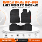 Hyundai Sonata 2021–2026 custom fit waterproof heavy duty Latex Rubber PVC floor mats with OEM fit