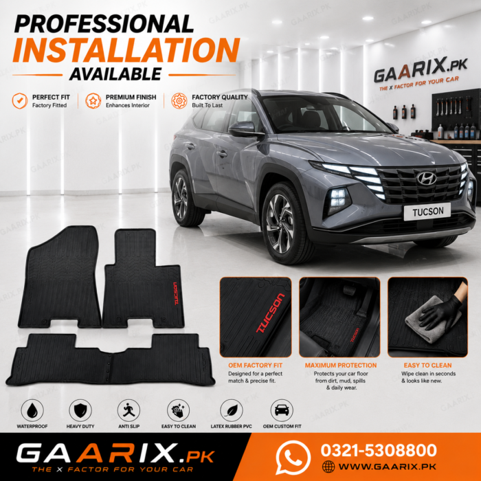 hyundai-tucson-2019-present-latex-rubber-pvc-floor-mats-installation Hyundai Tucson 2019–Present Latex Rubber PVC Floor Mats – OEM Custom Fit Waterproof Heavy Duty 3-Piece Set