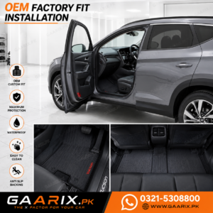 Hyundai Tucson 2019–Present Latex Rubber PVC Floor Mats – OEM Custom Fit Waterproof Heavy Duty 3-Piece Set