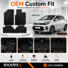 Kia Picanto 2019–Present Custom Fit Latex Rubber PVC Floor Mats – Waterproof Heavy Duty Black Car Mats