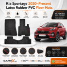 Kia Sportage 2020–Present Latex Rubber PVC Floor Mats OEM custom fit waterproof heavy-duty black car floor mats for Pakistan