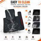 KIA Sportage L PHEV 2025 Latex Rubber PVC Floor Mats with custom fit, waterproof, anti-slip, heavy-duty interior protection.