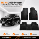 MG HS 2021–Present Latex Rubber PVC Floor Mats OEM Custom Fit Waterproof Heavy Duty