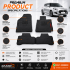 Suzuki Swift 2022–Present Latex Rubber PVC Floor Mats 3-Piece Custom Fit Waterproof Heavy Duty Black