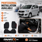 Suzuki Wagon R 2014–Present Latex Rubber PVC Floor Mats with OEM custom fit, waterproof honeycomb surface, and anti-slip backing.