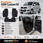 Suzuki Wagon R 2014–Present Latex Rubber PVC Floor Mats with OEM custom fit, waterproof honeycomb surface, and anti-slip backing.