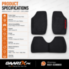 Suzuki Wagon R 2014–Present Latex Rubber PVC Floor Mats with OEM custom fit, waterproof honeycomb surface, and anti-slip backing.