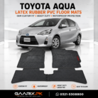 Toyota Aqua Premium Latex Rubber PVC Floor Mats Custom Fit Waterproof Heavy Duty Black 3-Piece Set