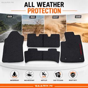Toyota Fortuner 2014–2021 Custom Fit Latex Rubber PVC Floor Mats – Waterproof Heavy Duty