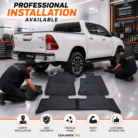 Toyota Hilux Revo 2021–Present Custom Fit 4-Piece Latex Rubber PVC Floor Mats with Waterproof Heavy-Duty Anti-Slip All-Weather Protection