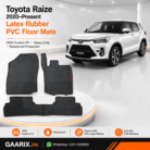 Toyota Raize 2020–Present Custom Fit Latex Rubber PVC Floor Mats Waterproof Heavy Duty Black 3-Piece Set