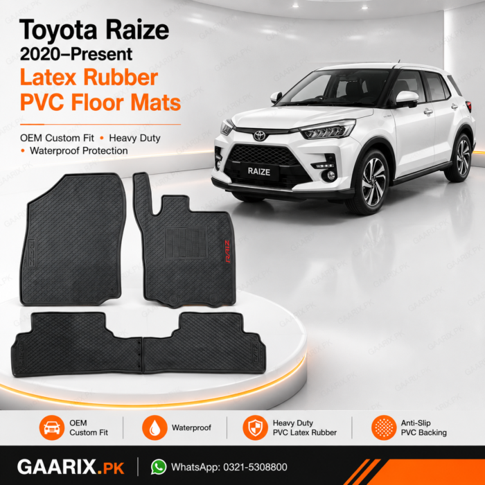 toyota-raize-2020-present-latex-rubber-pvc-floor-mats Toyota Raize 2020–Present Custom Fit Latex Rubber PVC Floor Mats Waterproof Heavy Duty Black 3-Piece Set