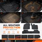 Toyota Raize 2020–Present Custom Fit Latex Rubber PVC Floor Mats Waterproof Heavy Duty Black 3-Piece Set