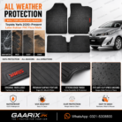 Toyota Yaris 2020–Present Latex Rubber PVC Floor Mats – OEM Custom Fit Waterproof Heavy Duty with Anti-Slip PVC Spikes Backing
