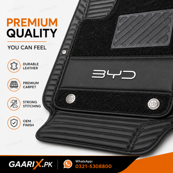 BYD Atto 3 11D Floor Mats Installed Inside Vehicle – OEM Custom Fit