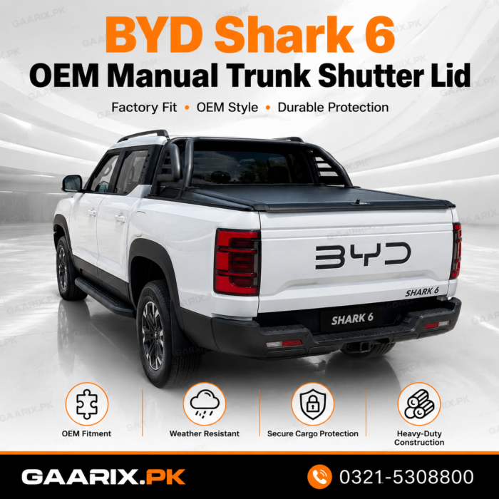 BYD-Shark-6-Single-Lock-Trunk-Shutter-Lid BYD Shark 6 OEM Manual Single Lock Trunk Shutter Lid – Factory Fit Heavy-Duty Cargo Bed Cover