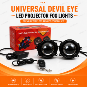 Universal Devil Eye LED Projector Fog Lights with Wireless Remote 3.0 Inch Waterproof Universal Car Lighting Kit