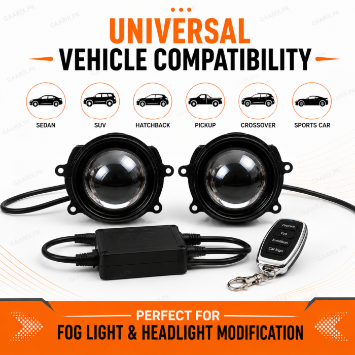 Universal Devil Eye LED Projector Fog Lights with Wireless Remote 3.0 Inch Waterproof Universal Car Lighting Kit